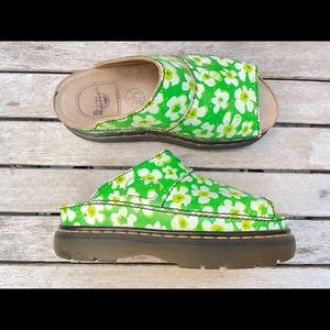 Dr. Martens 90s Y2K Pansy Fayre Mule Stitching Chunky Slide Sandal made England